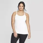 Auden Nursing Cami Womens X-Small Unlined Built-In Bra Soft White