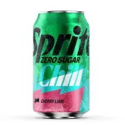 New Limited Edition ZERO SUGAR Sprite Chill Cherry Lemon Lime Soda (2 Cans)