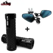Redkid For YAMAHA MT125 MT 125 MT-125 Motorcycle View Bar End Side Rearview Mirrors handlebar Grips Black