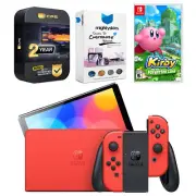 Nintendo Switch OLED Mario RED Edition + Donkey Kong Country HD Bundle