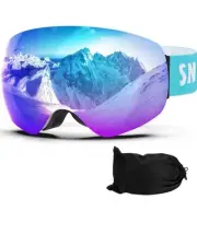 Ski Goggles Snowboard Goggles Adult, 100% UV Protection Anti-Fog Snow Goggles