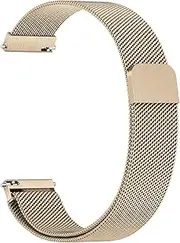 18mm Metal Mesh watch band Compatible with Garmin Venu 2s/ Venu 3S/Vivoactive 4s/Vivomove 3S/forernnner 255s bands, Quick Release Replacement Strap for Garmin Forerunner 255S/ 265S Women Men