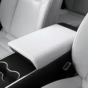 SPIGEN Armrest Cushion for Tesla Model Y 2021-2024/Model 3 2021-2023 Accessories, Centre Console Non-Slip Waterproof Soft Comfortable Feel Premium TPE Pad Protection Cover - White