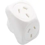 Moki BPDAA 2 Socket angled Double Adapter SAA certified for Indoor Use - 2 Sockets (The Brute Power Co) [BPDAA]