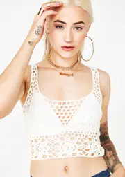 Pure The Crows Are Comin' Crochet Top