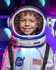 Light-Up Astronaut Helmet for Kids Space Helmet with LED Lights, Movable Visor & Mission Sounds