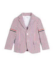 RWB stripe cotton blazer 8Y White