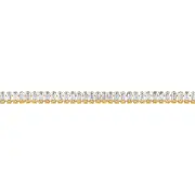 Thomas Sabo Gold Plated Brass Zirconia Baguette Tennis Bracelet