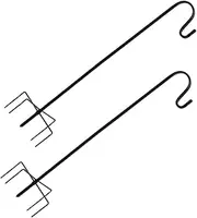 Parliky Vintage Style Shepherd Hook 2 Pack Iron Ground Hook Garden Inserted Flagpole Hanger Perfect for Outdoor Wedding