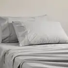 King Single 300TC Cotton Percale Sheet Set - Silver | Bnb Supplies