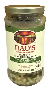 Rao's Made for Home Italian Wedding Slow Simmered Italian Style Soup 16 oz