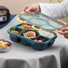 1400ml 5 Compartments Lunch Box Portable Microwaveable Lunch Box Lunch Box