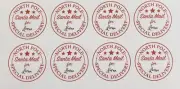 24x Personalised Christmas Sticker Label Santa Mail North Pole Special Delivery