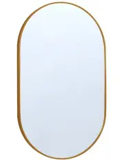 [Furb] Oval Aluminum Frame Mirror in Gold