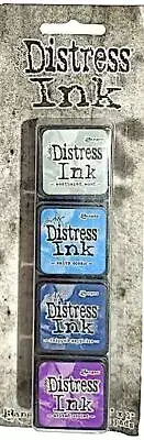 TIM HOLTZ DISTRESS MINI INK PADS KIT #BLUE ~4 COLOURS CODE TDPK72959-B7