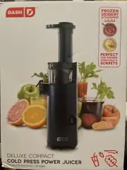 DASH Deluxe Compact Masticating Slow Juicer Easy to Clean Cold Press Juicer New