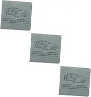 TEHAUX 3pcs Information Folder Holder for Drivers License Registration Holder for Car Vehicle Registration and Insurance Card Holder Cards Organizer Credit Wallet Drivers License Holder