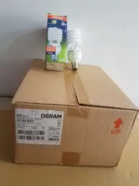 在飛比找Yahoo!奇摩拍賣優惠-osram 110v/27w歐司朗省電螺旋燈管(黃光)一箱(