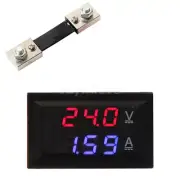 New DC 100V 100A Dual LED Panel Meter Voltmeter Ammeter + 100A 75mV Shunt