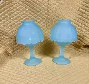 Fairy Lamp, Set of 2, Blue Frosted, Perfect, Original Box