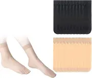 [Bliceon] 20 Pairs of Thin Nylon Pop Socks, Women's Ankle Socks,Transparent Thin Hoisery with Reinforced Toe for Comfort, suitability Pack for Women and Girls (Black and Nude), Black + Nude, 4.5 US