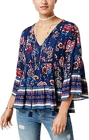 [American Rag] Juniors' Printed Swing Peasant Top