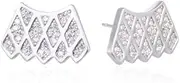 MAYJAI Sterling silver zircon fashionable diamond studded earrings and earrings