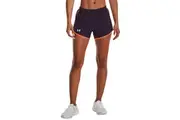 3 x Womens Under Armour Dark Purple/ Orange Fly-By 2.0 Shorts