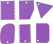Generic 6X Cake Smooth Cream Maker Edge Icing Tool Glaze More Smooth for Cake Enthusiasts, Purple