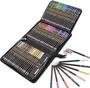 72 Professional Colouring Pencils Set, Soft and Thick Leads, Oil-Based, Pre-Sharpened, Non-Toxic Colouring Pencils Set for Artists, Adults and Children