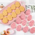 10 Pcs Easter Cookie Cutter Set, 3D Egg Embossing Cookie Cutters