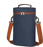 Bottle Wine Carrier Tote, Insulated 2 Bottle Tote Bag, Wine Cooler Bag, Leakproof Wine Carrier, Portable Wine Carrier with Handle, Christmas Wine Carrier, BYOB Wine Carrier, Insulated Wine Cooler