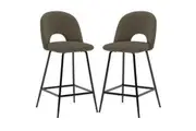 Evie Boucle Bar Stool (Set of 2) - Green