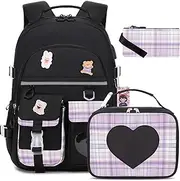 [ACESAK] Kids Backpack with Lunch Bag - Bookbag Set for Kids Boys Girls Teens