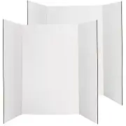 White Tri-Fold Presentation Board 28" X 40" Display Exhibition Board Lightwei...