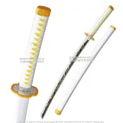 40.5” Bamboo Blade Zenitsu Agatsuma Nichirin Katana Samurai Sword Demon Anime