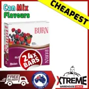 24 x MAXINE'S BURN BARS 40g // LOW CARB FAT LOSS - PROTEIN WOMENS MAXINES MAXINE