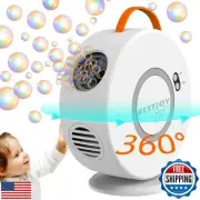 Rechargeable Bubble Machine for Kids Toddlers 1-3, Automatic Rotating Bubble