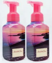 2 Bath & Body Works HONOLULU SUN Gentle Foaming Hand Soap Wash Wrap Bottle