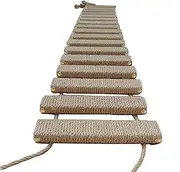 AGRICUE Cat Bridge & Climbing Frame - Sisal Rope Ladder & Scratcher Post for Cat Cage & Tree Tower