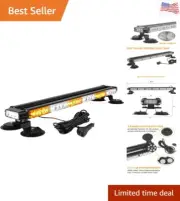 29.5" 54 LED Strobe Light Bar Double Side Flashing High Intensity Emergency W...