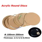 Clear Perspex Acrylic Round Sheet Plate PMMA Plastic Disc Φ100-300mm Thick 2~8mm