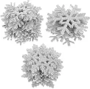 FONDOTIN 30Pcs Snowflake Applique Patches for DIY Clothing Accessories Branch for Craft Projects Embroidered Sewing Patches