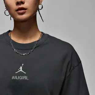 【NIKE 耐吉】上衣 女款 短袖上衣 運動 AJ 喬丹 AS W J AIR GIRL TEE OS GCEL 黑 HJ3963-060(2S3681)