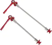 Bike Quick Release Skewer CNC Machined Titanium Red Easy Install for Road Bikes