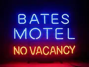 17"x14" Bates Motel No Vacancy Neon Sign Lamp Light Visual Glass Beer Bar LY
