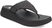 [FitFlop] F-Mode Woven-Raffia Flatform Toe Post Sandals