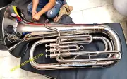 TUBA EB PITCH OF PURE BRASS IN CHROME POLISH + HARD CUSHION CASE + FREE SHIPPING