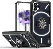 Compatible with Nothing Phone 1 Bracket Phone Case,Compatible with Nothing Phone One (A063) [Car Mount Magnetic Stand] [PC+TPU] Anti-Drop Black