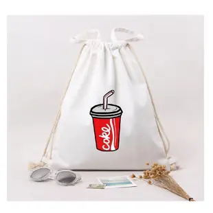 [Y.D帆布]薯條可樂帆布束口包後背包